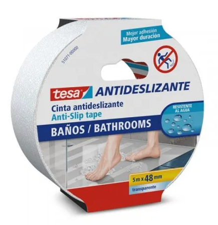 [21-0082] TESA CINTA 5MX48MM ANTIDESLIZANTE BAÑO 21-0082