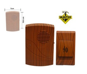 [AC-1229] TIMBRE HUNTER INALAMBRICO TIPO MADERA Y BATERIA