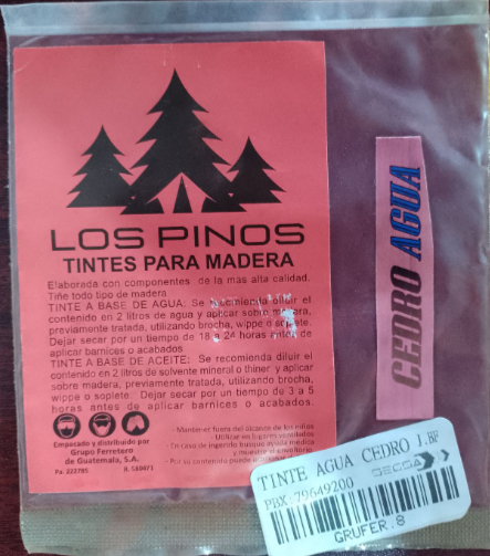 [GRUFER.8] TINTE AGUA CEDRO