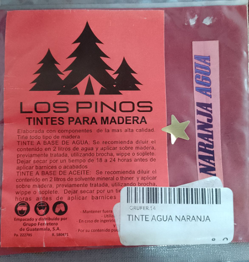 [GRUFER.14] TINTE AGUA NARANJA