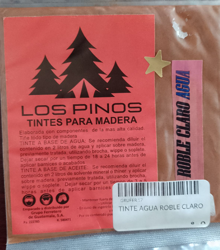 [GRUFER.17] TINTE AGUA ROBLE CLARO