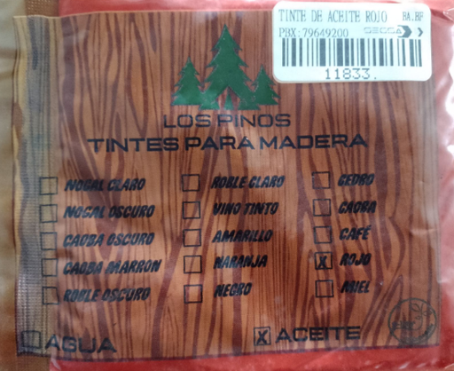 [11833.] TINTE DE ACEITE ROJO