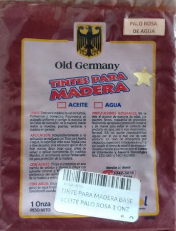 [11420.4055] TINTE PARA MADERA BASE ACEITE PALO ROSA 1 ONZ