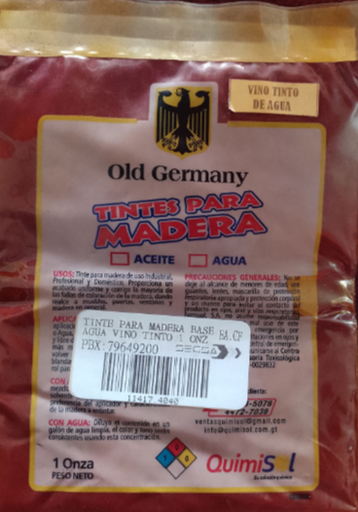 [11417.4040] TINTE PARA MADERA BASE AGUA VINO TINTO 1 ONZ
