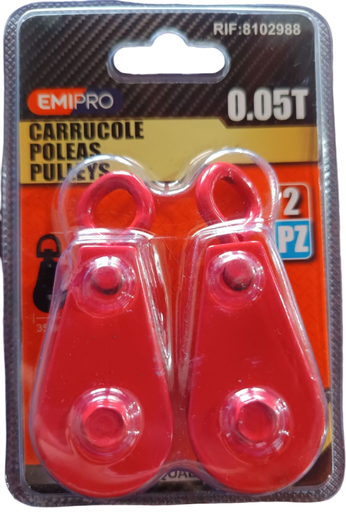 [8102988] JUEGO DE 2 POLEAS DE 0.05 T 02988 EMIPRO