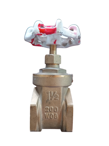[15483] VALVULA DE COMPUERTA BRONCE TIPO MEDIANO 200WOG DE 1-1/2 R-W