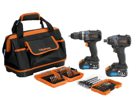 [102235] COMBO ROTOMARTILLO Y DESTORNILLADOR DE IMPACTO INALAMBRICOS CON ACCESORIOS 20V 102235 TRUPER
