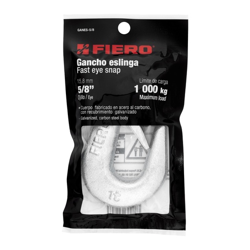 [44076] GANCHO ESLINGA DE ACERO FORJADO 5/8' CARGA 1000KG 44076 FIERO