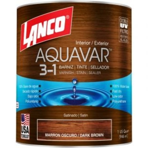 [AQ1361-5] 1/4 AQUAVAR MARRON OSCURO