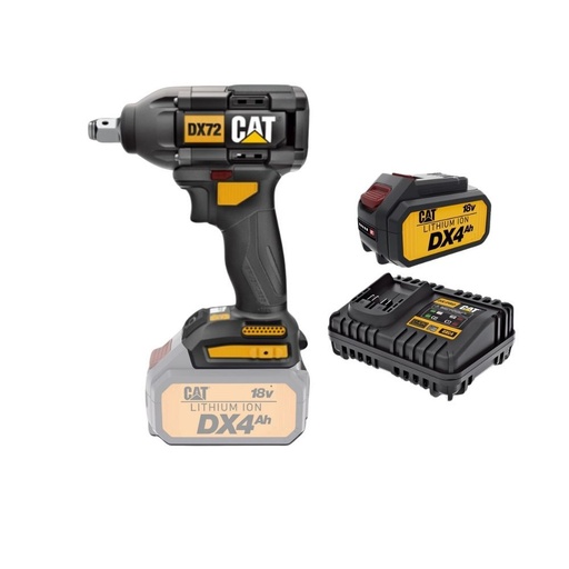 [CATDX72B-C] COMBO LLAVE DE IMPACTO 1/2" CON BATERIA Y CARGADOR 2AH CATDX72B-C CAT
