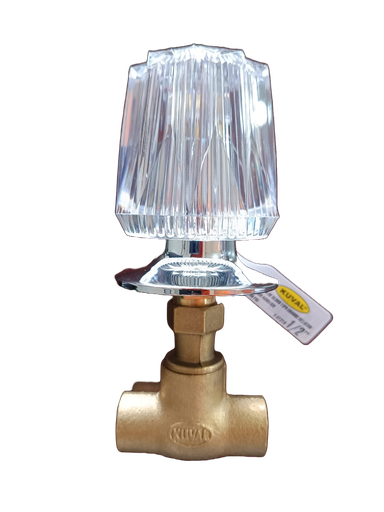 [X61-310] LLAVE PARA DUCHA DE BRONCE GRANDE 1/2 C/MANESILLA ACRILICA KUVAL