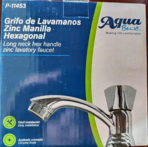 [P11453] GRIFO LAVAMANOS COPA ZINC P11453 AQUA BLUE 