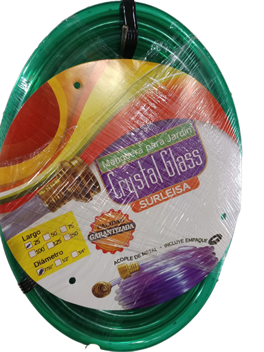 [MJ25B] MANGUERA JARDIN DE 25" ACOPLE BRONCE MJ25B SURLEISA