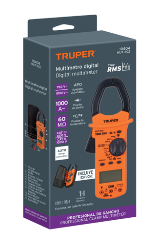 [10404] Multímetro para mantenimiento industrial con Gancho 10404 Truper
