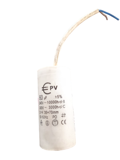 [15964.] CAPACITOR 60 UF 240VAC/B 