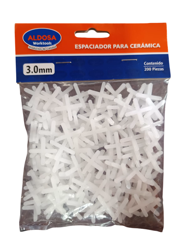 [ALF0067] CRUZETA P/AZULEJO DE 3MM (200 UN) ALF0067 ALDOSA