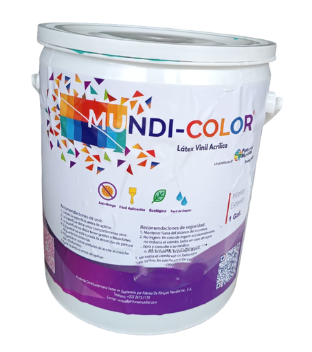 [0060101] GALON PINTURA LATEX VINIL ACRILICA BLANCO MUNDI-COLOR 