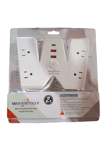 [05554] MULTICONECTOR CON PUERTOS USB 05554 WANERGY