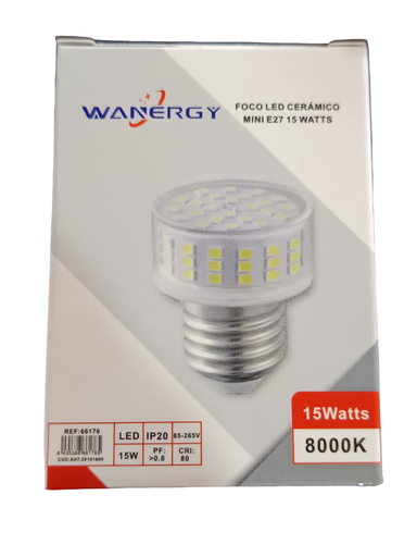 [66176] FOCO LED CERAMICO MINI E27 15W 66176 WANERGY