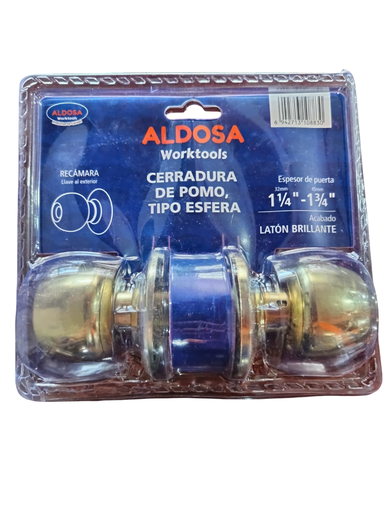 [ALF0397] CHAPA DE BOLA C/LLAVES DORADA ALF0397 ALDOSA