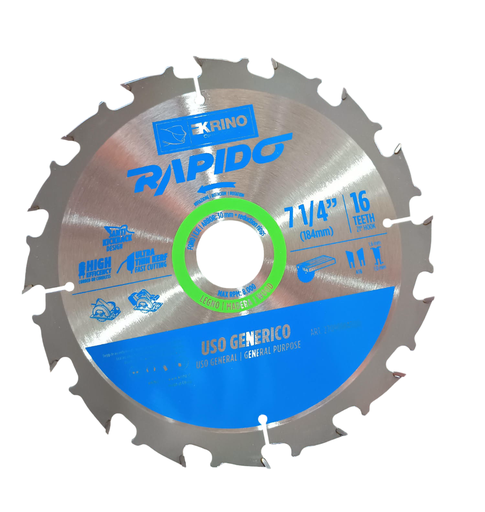[1843016] SIERRA CIRCULAR 7 1/4" 1/4X30X16T CARB MADERA 1843016 KRINO