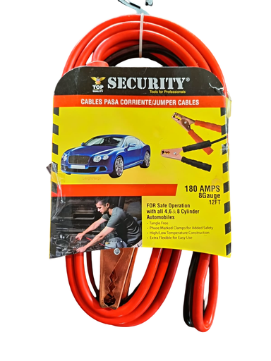 [COVGTAUTO1012] CABLE PASA CORRIENTE 180A 12FT BL/RD A136-C180 SECURITY