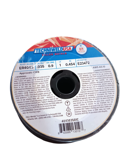 [8934] ROLLO MICROALAMBRE 0.35 4043 ALUMINIO 8934 TECHNIWELD USA