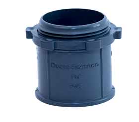 [CDD45] CONECTOR PVC 1 1/2 CON TUERCA PARA TUBO GRIS