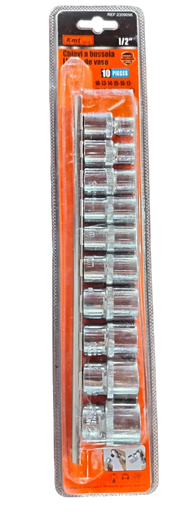 [2309096] KIT DE COPAS 1/2 10 PZS. 2309096 KMT TOOLS