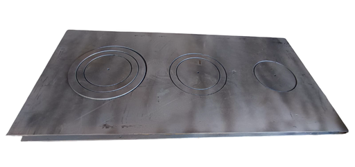 [16066.] PLANCHA P/ESTUFA 3/16 18X36 3 HORNILLAS