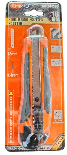 [8103804] CUCHILLA NARANJA C/NEGRO 18MM 8103804 EMIPRO