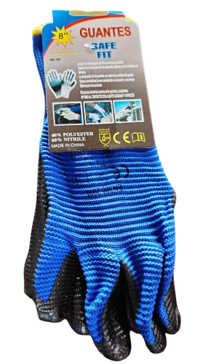 [16111.] GUANTE AZUL NITRILO 8" SAFE IT
