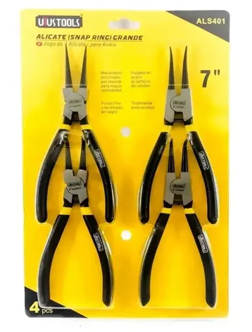 [ALS401] JUEGO DE PINZAS QUITA SEGUROS DE 7" ALS401 UYUSTOOLS