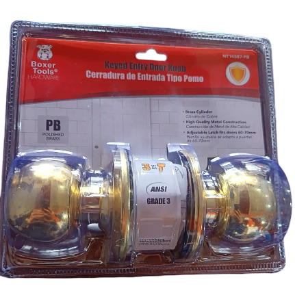 [NT14587-PB] CHAPA T/POMO PB ACERO INOX CILINDRO COBRE NT14587-PB BOXER TOOLS