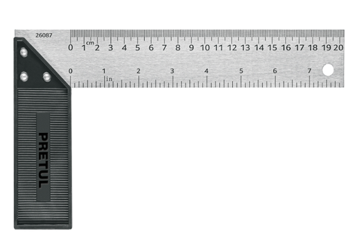 [26087] ESCUADRA 8" PARA CARPINTERO 26087 PRETUL