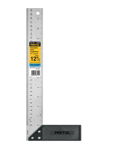 [26089] ESCUADRA 12" PARA CARPINTERO 26089 PRETUL