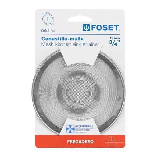 [45304] COLADERA MALLA PARA FREGADERO 3/4" 45304 FOSET