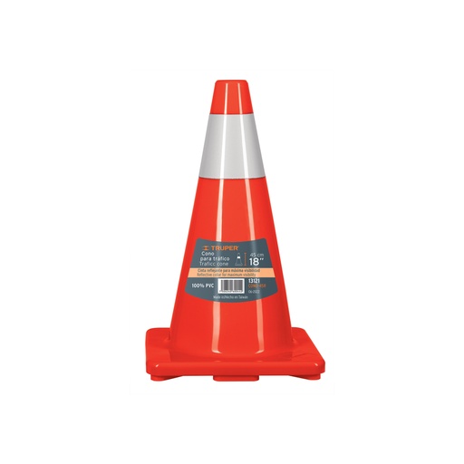 [13121] CONO DE PRECAUCION, 45 CM CON REFLEJANTE 13121 TRUPER