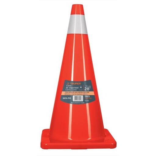 [13123] CONO DE PRECAUCIÓN, 70 CM CON REFLEJANTE 13123 TRUPER