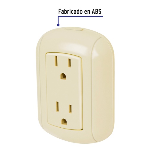 [47350] CONTACTO DE SOBREPONER DOBLE ATERRIZADO 47350 VOLTECK