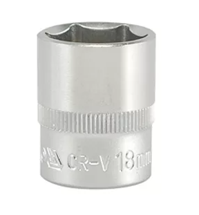 [YT-3813] COPA CORTA HEXAGONAL18MM 3/8" 6 PT CRV