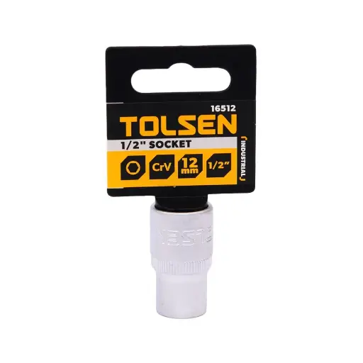 [16512] COPA MILIMETRICA INDUSTRIAL DE 1/2" DE 12MM 16512 TOLSEN