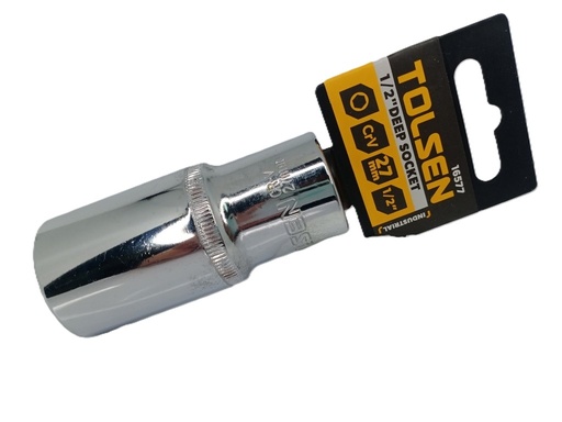 [16577] COPA MILIMETRICA INDUSTRIAL LARGA DE 1/2 27MM 16577 TOLSEN