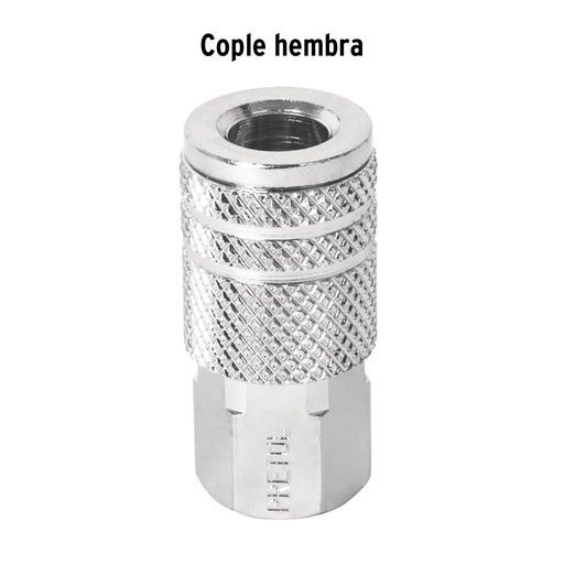 [27028] COPLE ACERO, CUERDA 1/4 NPT HEMBRA 27028 PRETUL