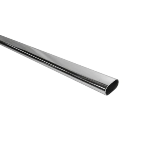 [7032.] CORTINERO TUBO OVALADO 3X10 PIES PLATEADO