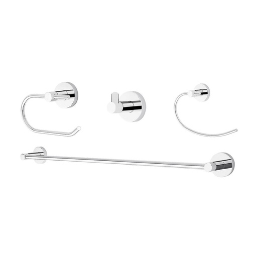 [AL0035] ACCESORIO PARA BAÑO CROMADO DE 4 PIEZAS AL0035 ALDOSA