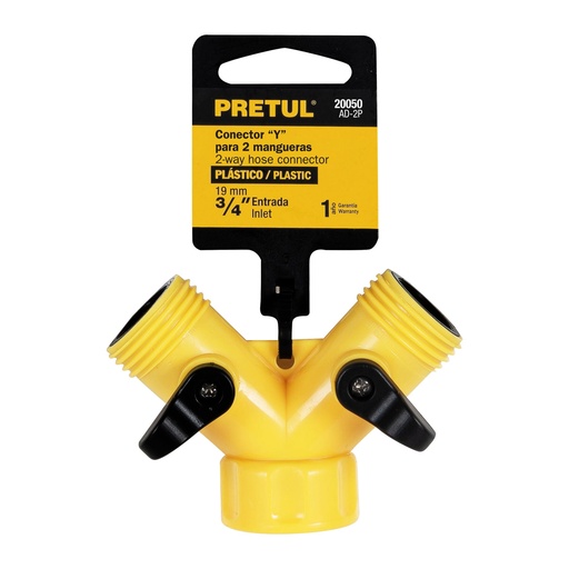 [20050] ADAPTADOR Y 3/4" PLASTICO PARA MANGUERA 20050 PRETUL