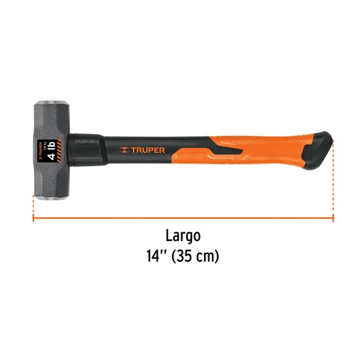 [16536] ALMADANA OCTAGONAL 4 LBS MGO FIBRA D/VIDRIO 16536 TRUPER