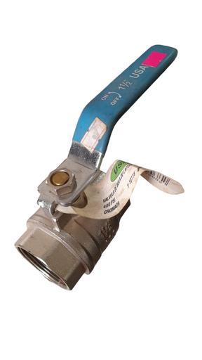 [Y-10116] VALVULA DE BOLA DE PALANCA DE LATON 400 WOG DE 1-1/2"