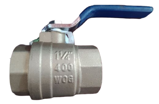 [Y-10214] VALVULA DE BOLA DE PALANCA DE LATON 400 WOG DE 1-1/4" USA-K